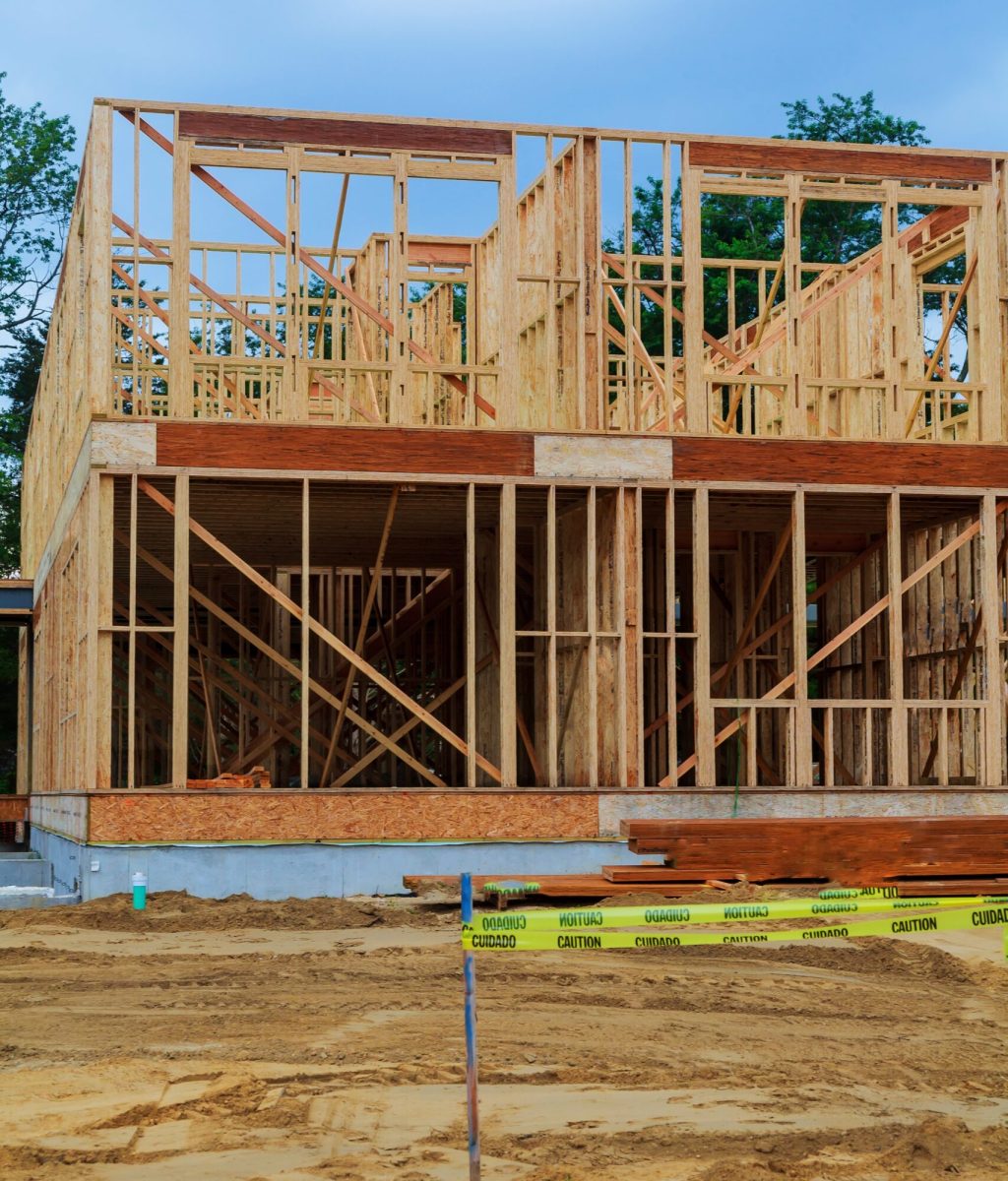 House under construction timber frame for a progressing house. Custom home additions Tarzana designed to expand living spaces with quality craftsmanship and style.